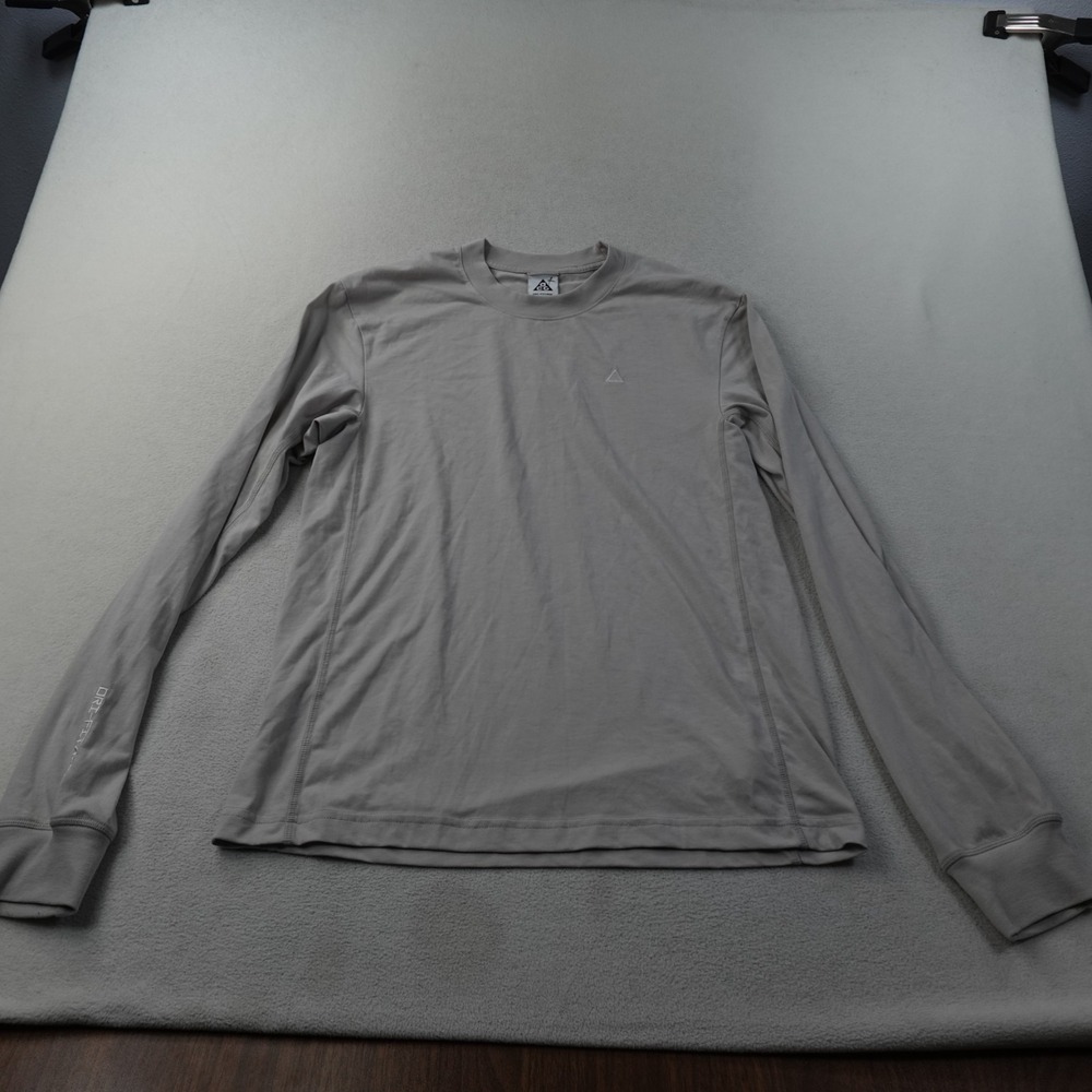 Nike ACG Goat Rocks Shirt Mens S Dri-FIT ADV UV Hiking Gray FN8394